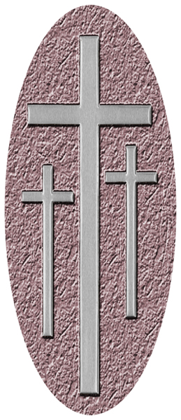 3 Crosses Silver Orchid Background